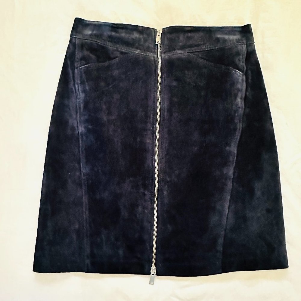 Mango leather suede mini skirt